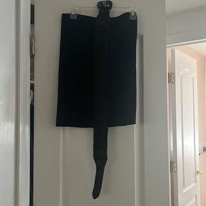 Black pencil skirt with belt